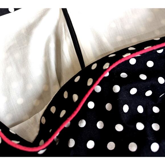 Sam TY polka dot skirt Sz 14 Waist 34" Length24.5'Hips to 46" lined well made - Picture 5 of 9